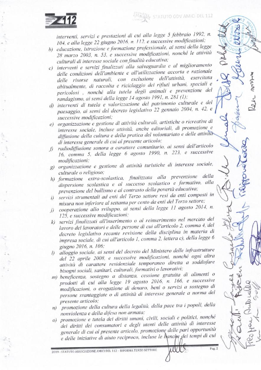 Statuto Amici del 112 ODV - pagina 2 di 12