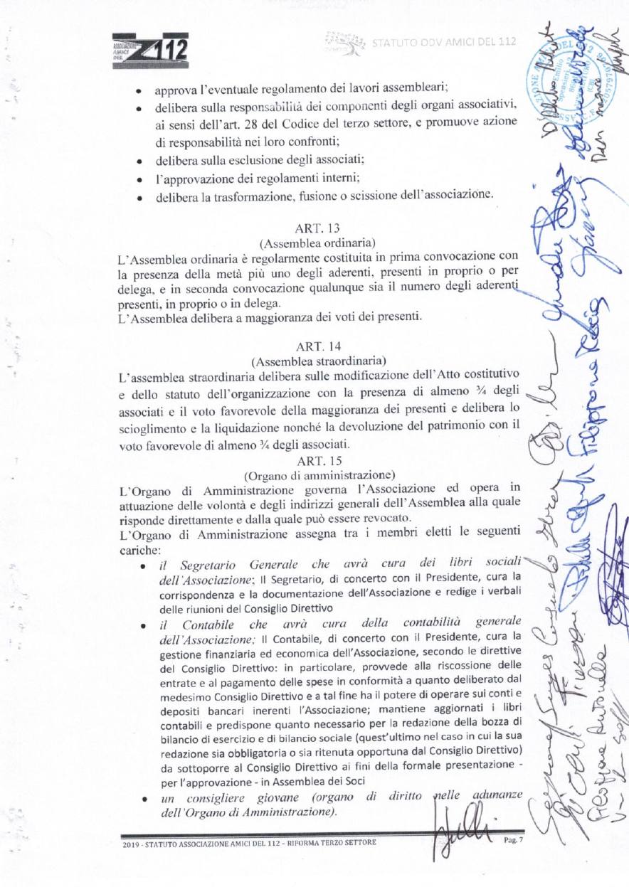 Statuto Amici del 112 ODV - pagina 7 di 12